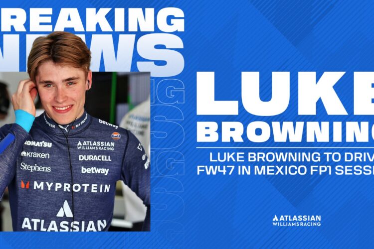 Formula 1 News: Luke Browning To Drive FW47 In Mexico FP1 Session