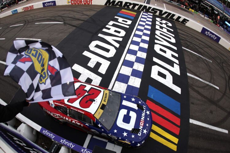 NASCAR News: Byron wins at Martinsville, locks into to Championship 4