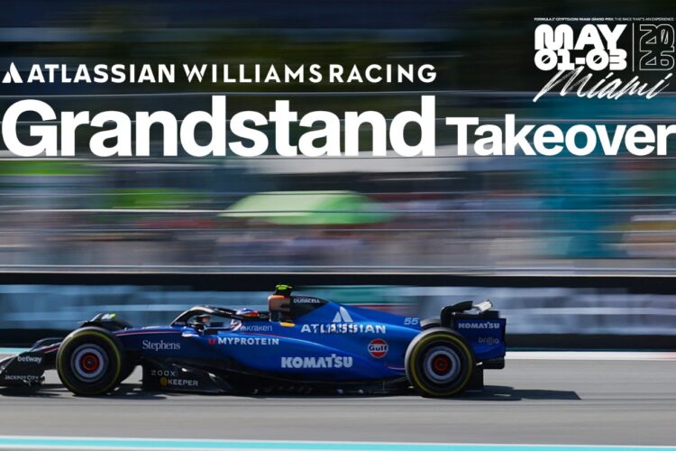 Atlassian Williams Racing Announce a Grandstand Takeover For 2026 Miami GP