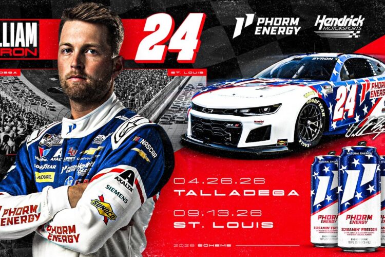 William Byron’s No. 24 Car is Getting New Livery to Kick Off New Partnership with Phorm Energy