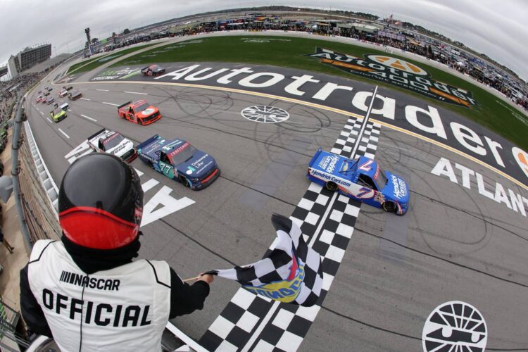 NASCAR News: Kyle Busch makes it three straight Truck wins at EchoPark Speedway