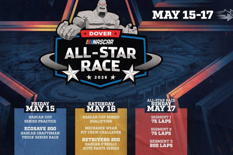 NASCAR, Dover Motor Speedway Announce Revamped 2026 NASCAR All-Star Race Format