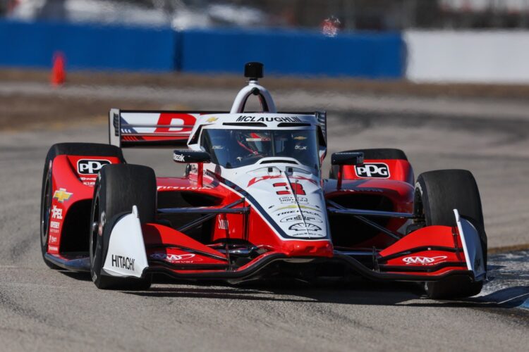 IndyCar News: McLaughlin Tops Opening Practice at St. Petersburg Amid Incidents