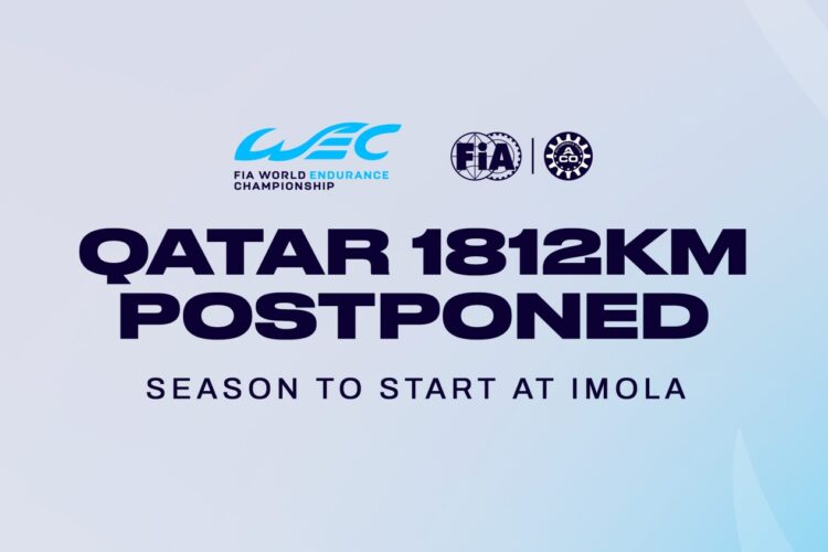 WEC News: Season opener in Qatar postponed