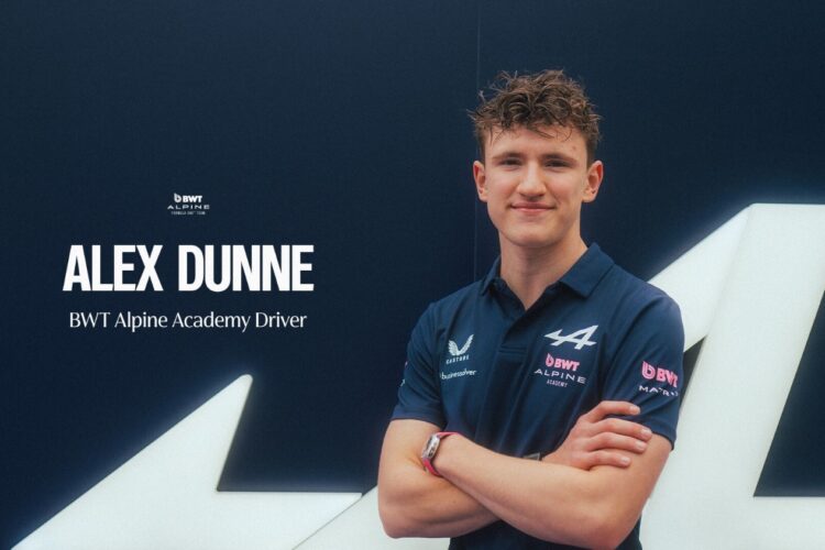 Formula 2 News: Alex Dunne signs with Alpine Academy
