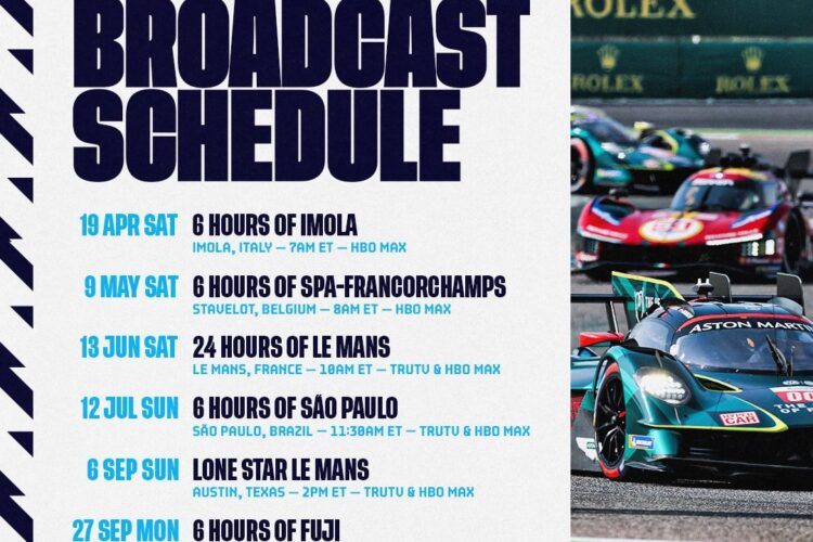 TV News: TNT Sports Acquires Multi-Year U.S. Broadcast Rights to WEC races
