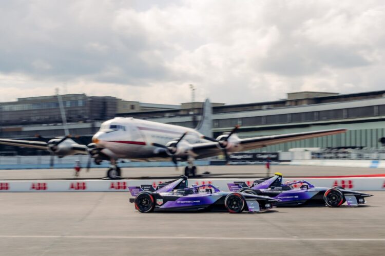 Porsche celebrates 75 years of motorsport at home E-Prix in Berlin