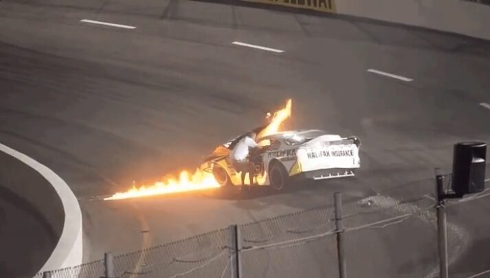 Dad Who Pulled His Son From A Burning Race Car Gets Put On Probation By Race Track