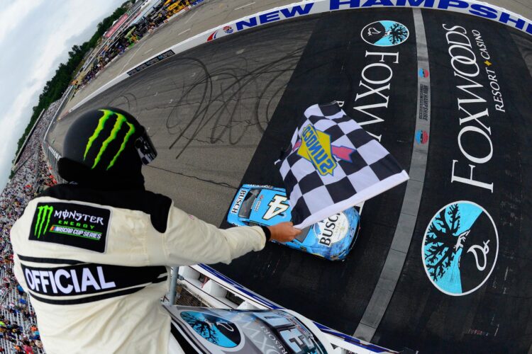 Kevin Harvick Pushes His Way to Victory Lane at Loudon