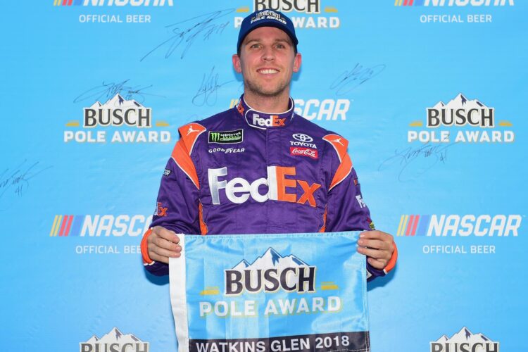 Denny Hamlin Scores First Cup Pole of the Season