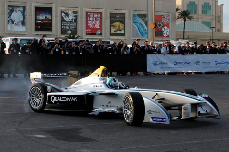 New Formula E car makes first ever public debut in Las Vegas