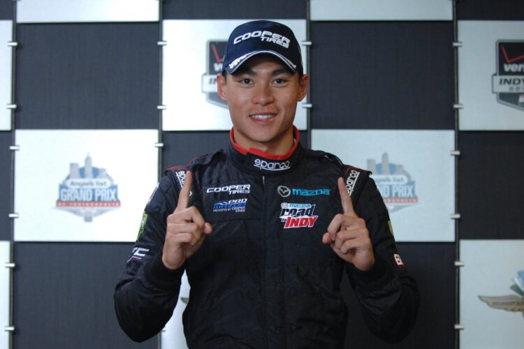 Tan Controls Rescheduled Mazda Road to Indy Pro Mazda Race