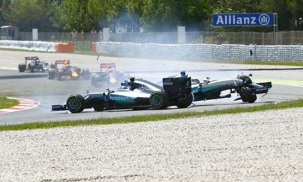 F1: Hamilton has history of colliding with rivals
