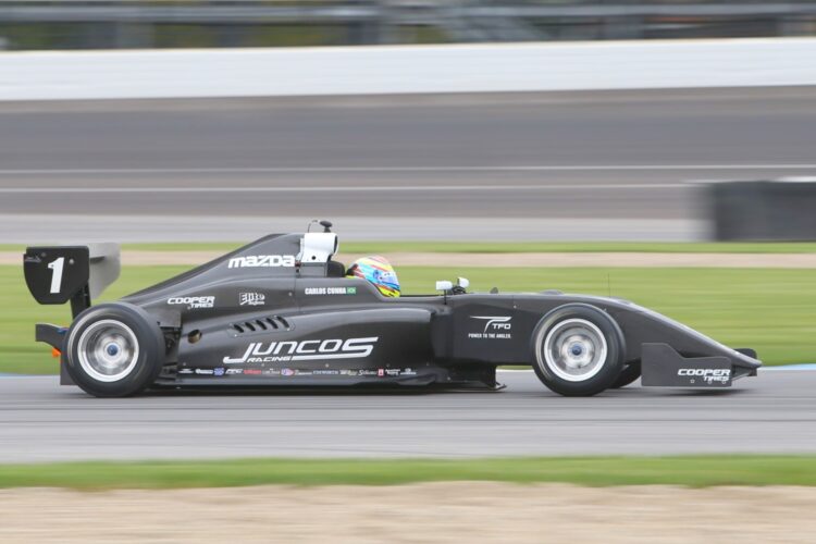 New Pro Mazda chassis makes sparkling debut at Indy test