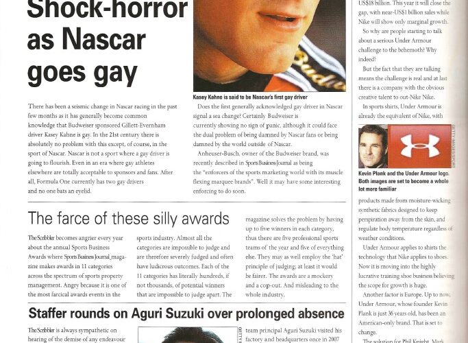 Magazine says Kahne is gay