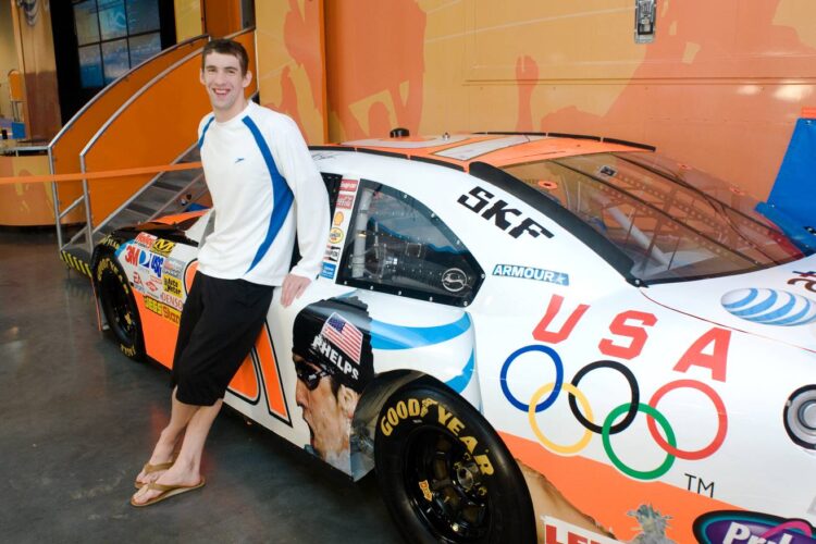 Michael Phelps on No. 31 AT&T Car