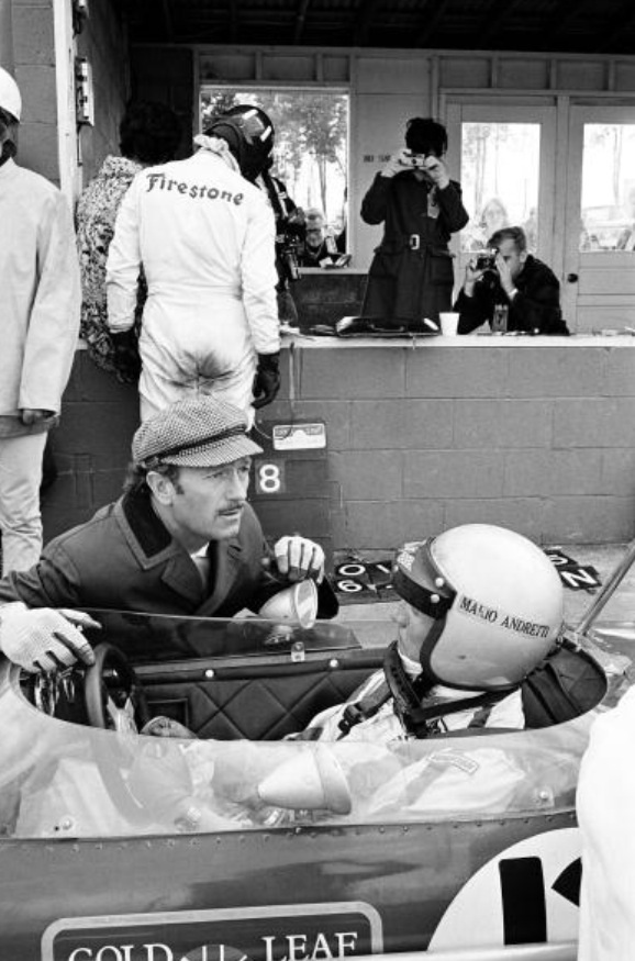 Mario Andretti with Colin Chapman at Watkins Glen in 1968. Andretti won pole in his very first F1 race that weekend. It's those kind of accomplishments that prove you are the best - its what heroes are made of