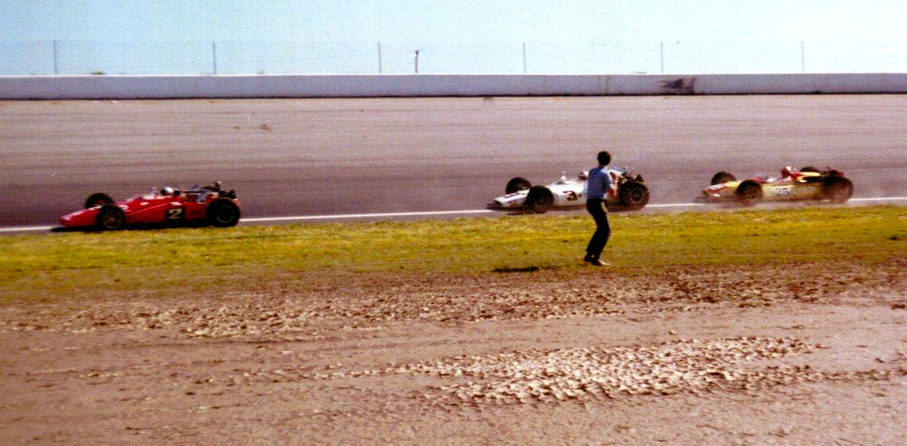 Andretti leads Al Unser and Loyd Ruby at Handford