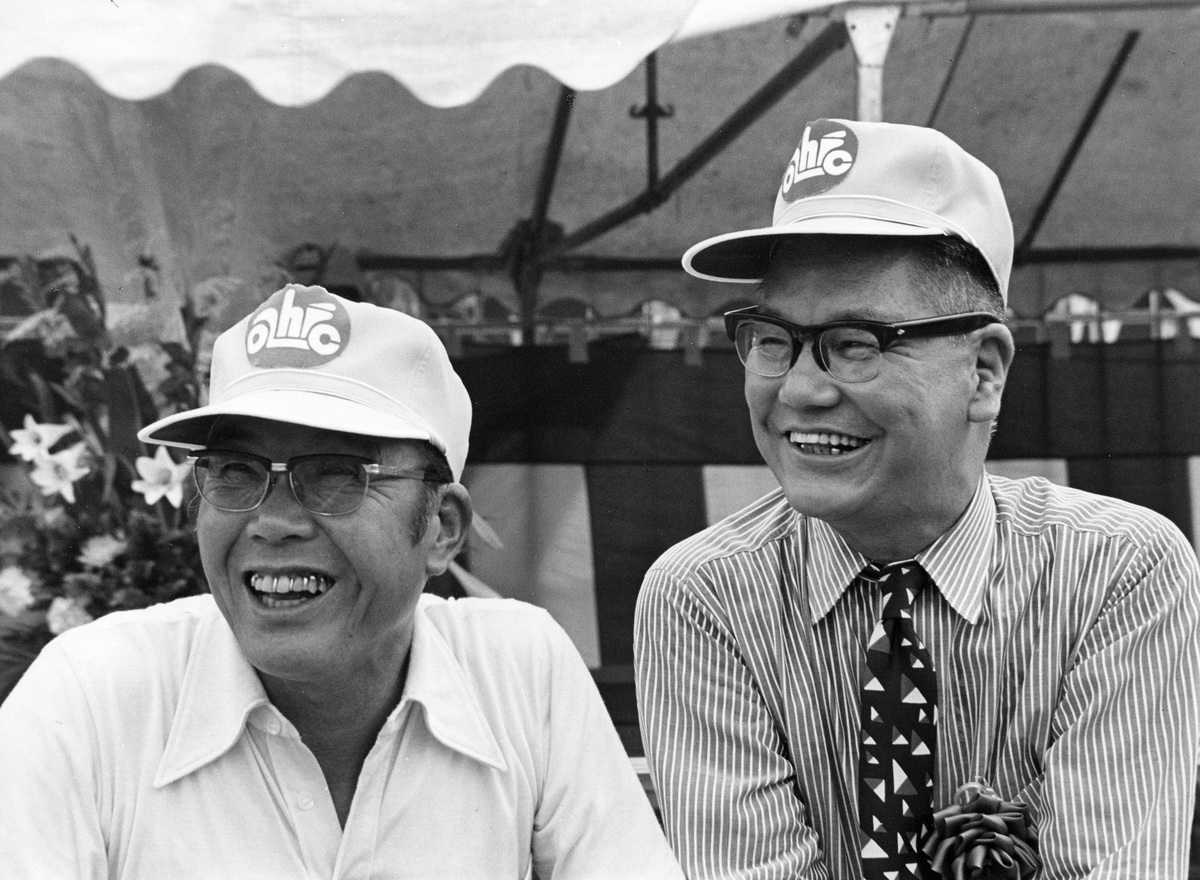 1973 -- Mr.Honda and Mr.Fujisawa at retirement