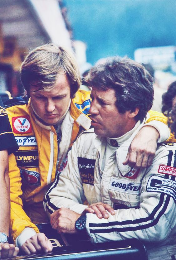 Peterson and Lotus F1 teammate Mario Andretti in 1978