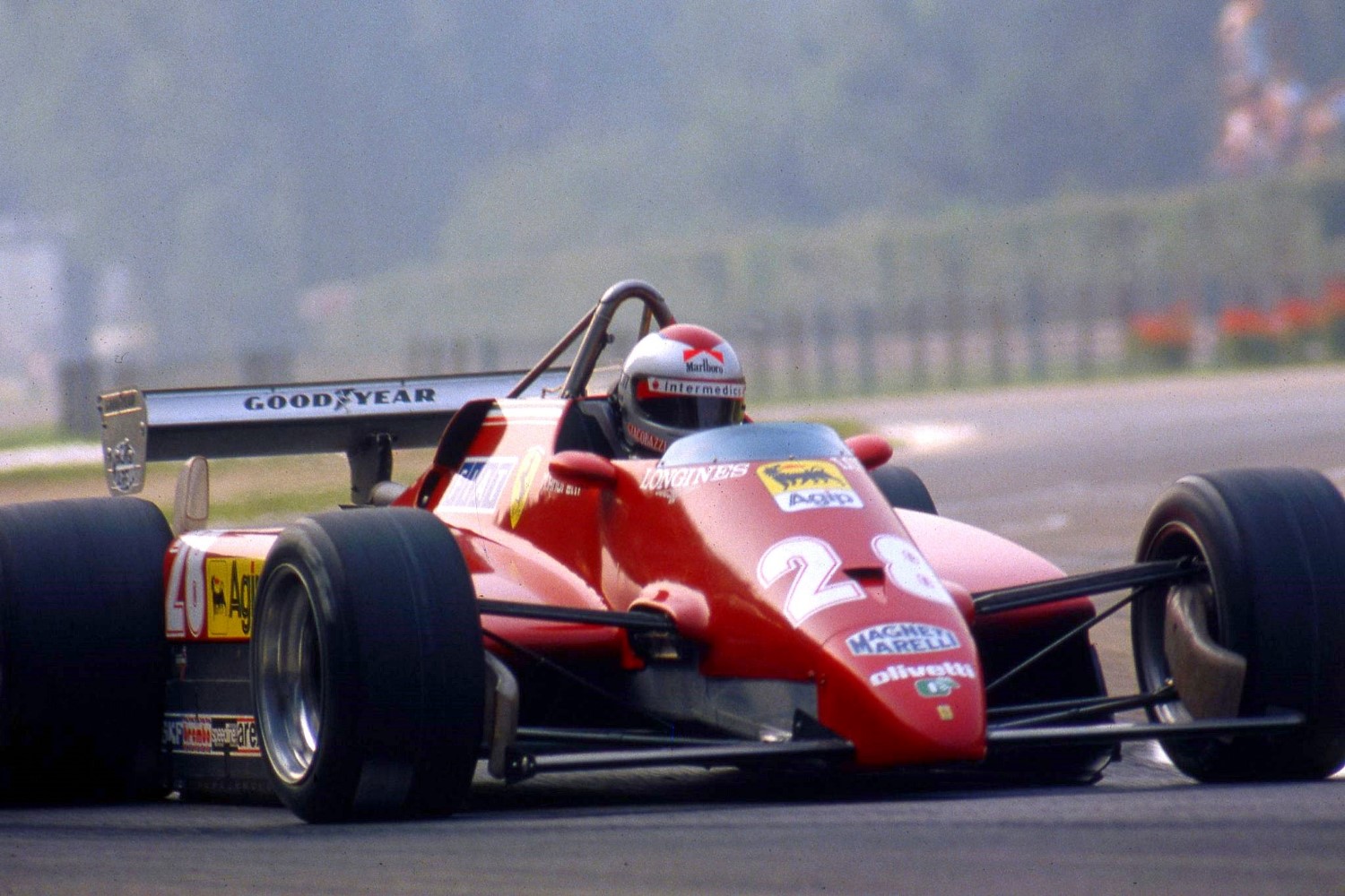 1982 - at 42 years of age Andretti sticks the Ferrari on pole