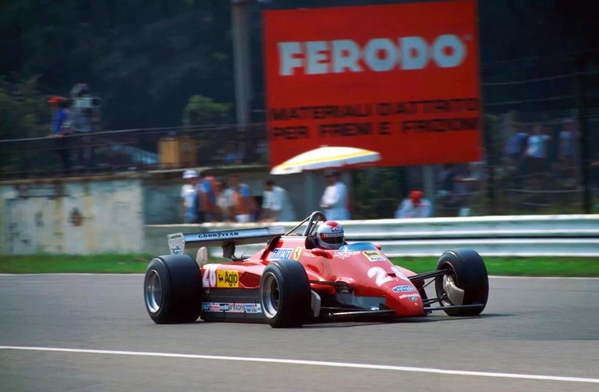 Mario Andretti in Ferrari 126c at 1982 Italian GP Monza