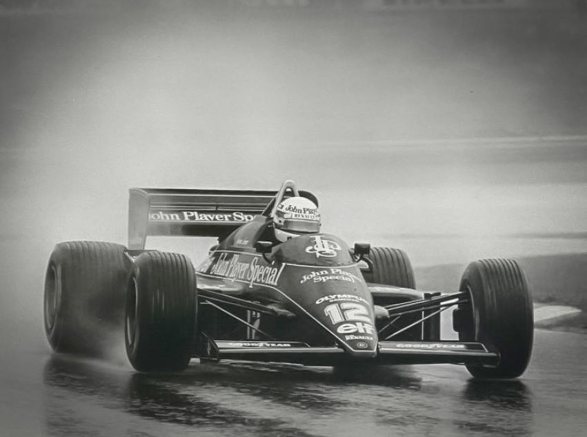 Aryton Senna in monsoon conditions