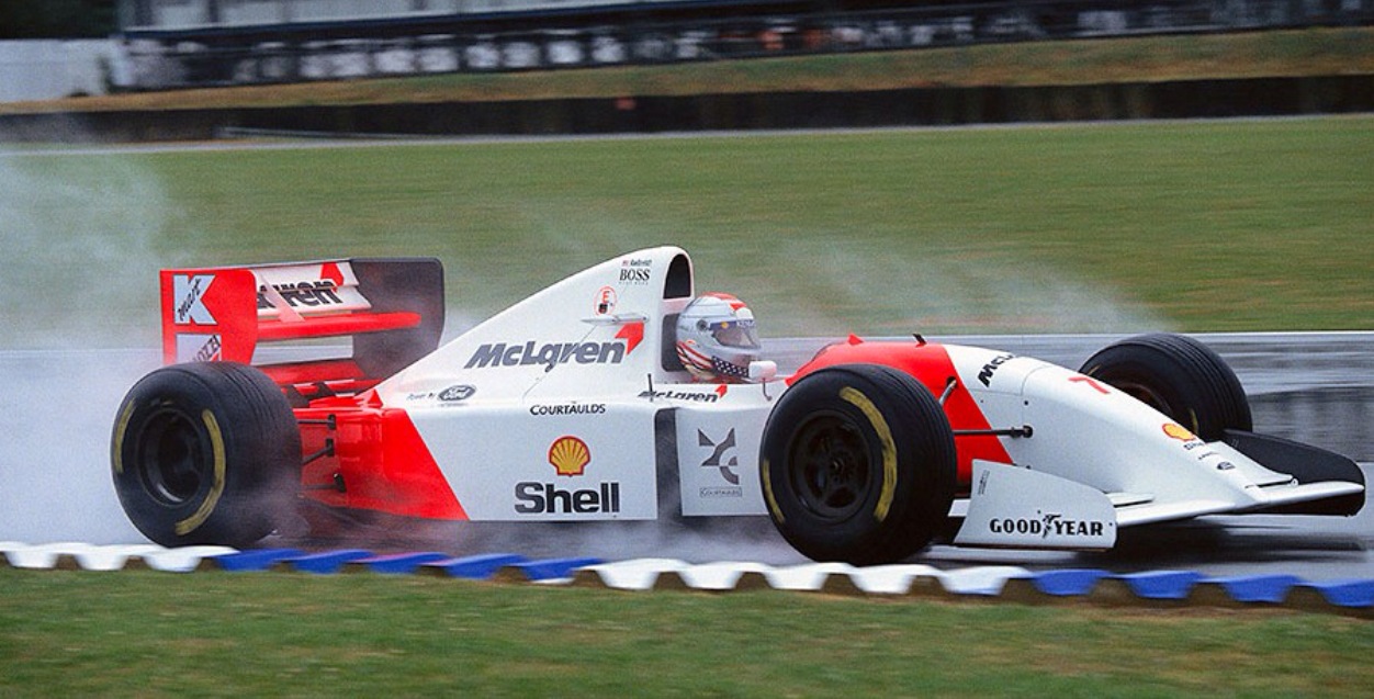 Andretti in the rain at Silverstone