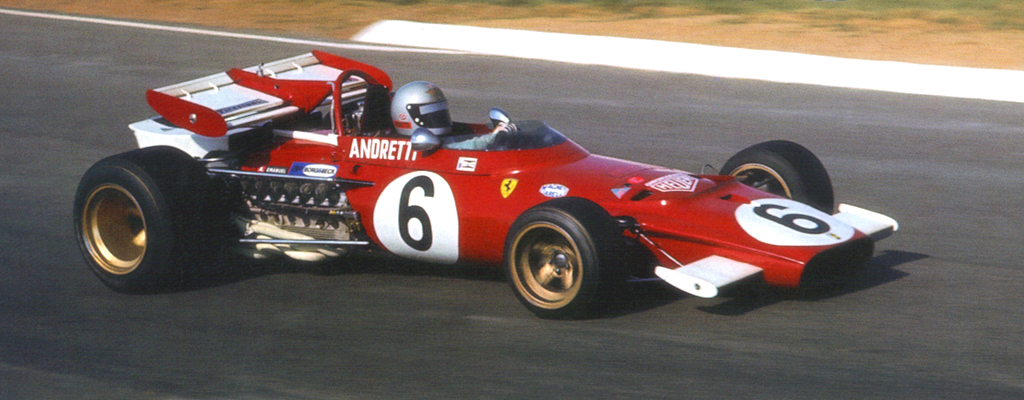 Mario Andretti scored his first F1 win for Ferrari at Kyalami in 1971