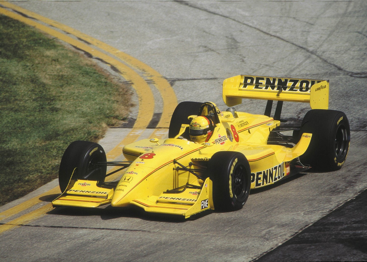 Gil de Ferran driving the Jim Hall Pennzoil Reynard in CART
