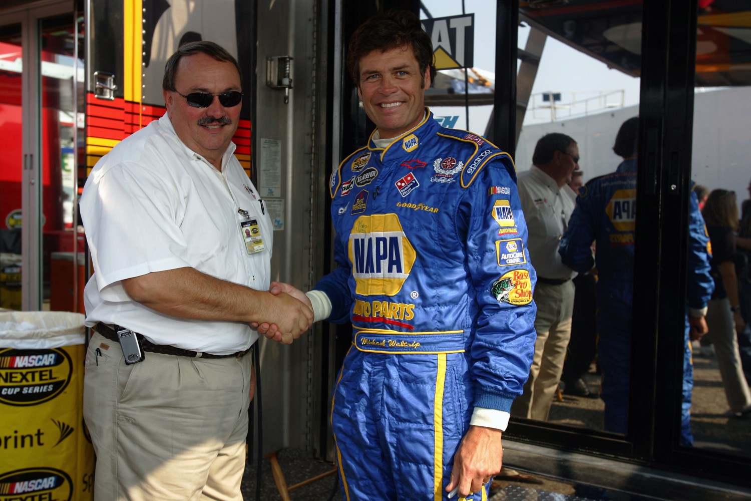 Michael Waltrip and Bill Davis Dover 2005 - courtesy of NASCAR Archives
