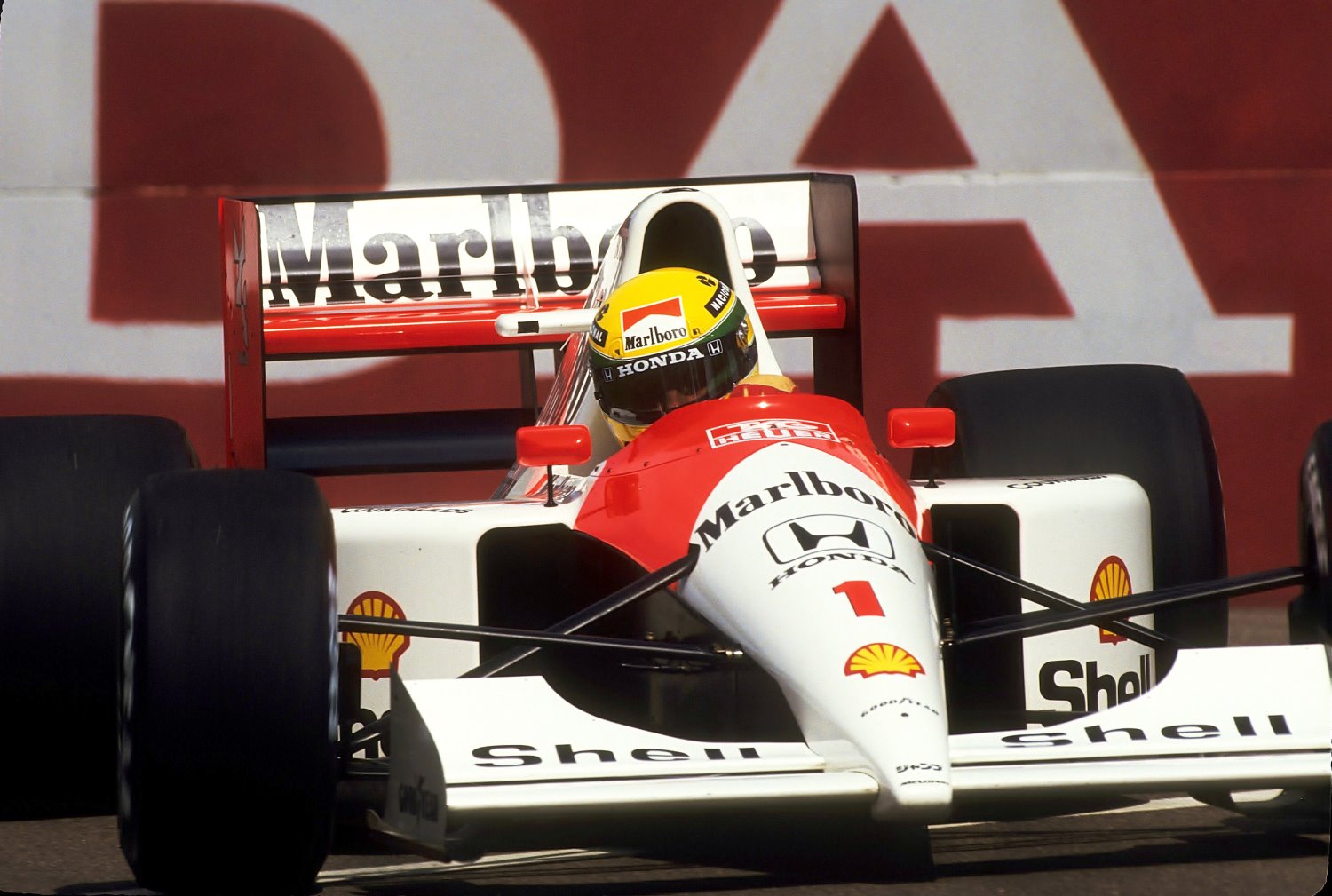 Senna in the 1991 McLaren