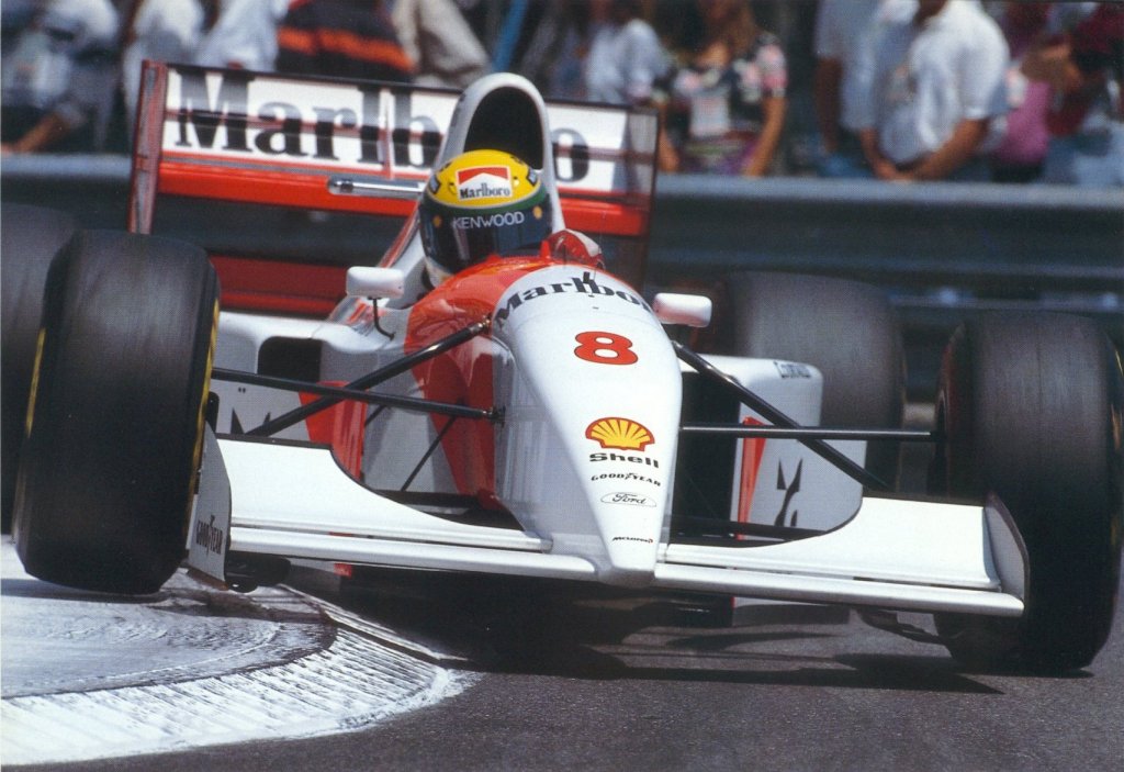Senna at Monaco in 1993 in the McLaren MP4/8 Chassis 6 up for auction