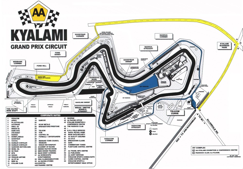 The current Kyalami circuit configuration would feature almost zero passing