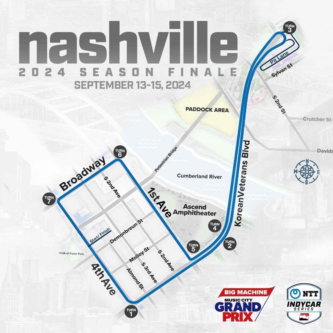 IndyCar will move to this Nashville circuit layout in 2024