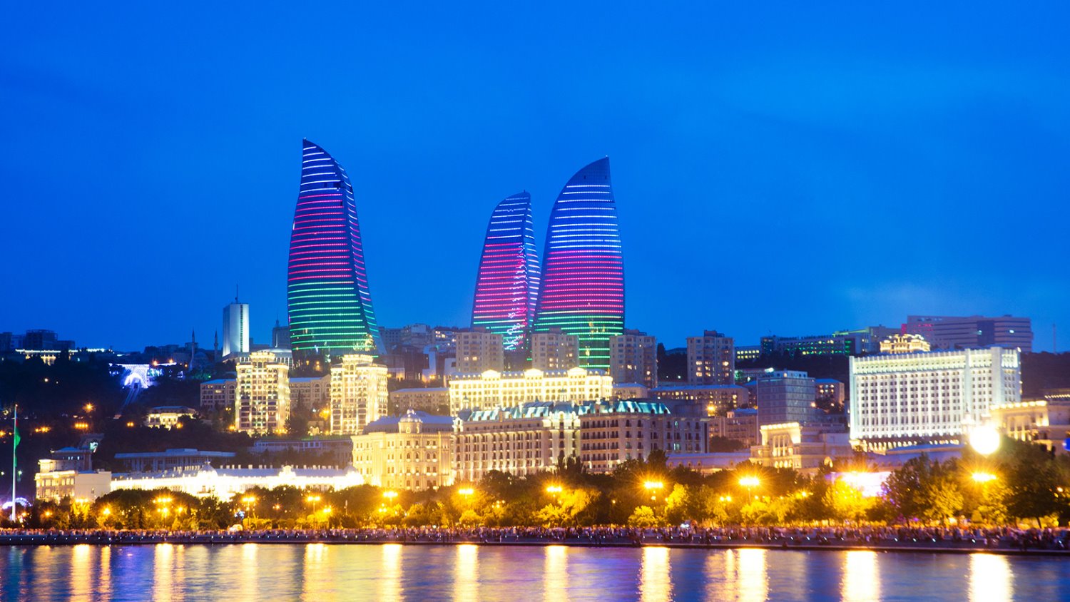 Baku is spectacular at night